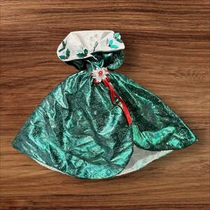 Vintage Barbie Happy Holidays 1995 Special Edition Green Holiday Dress